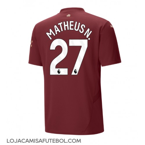 Camisa de Futebol Manchester City Matheus Nunes #27 Equipamento Alternativo 2024-25 Manga Curta